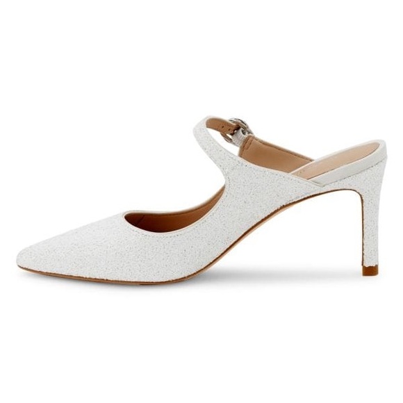 Women’s 9 Stuart Weitzman crystal buckle 75 glitter heeled mule - Picture 4 of 12